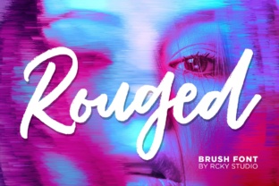 Rouged Font: Modern Script for Editorial Design
